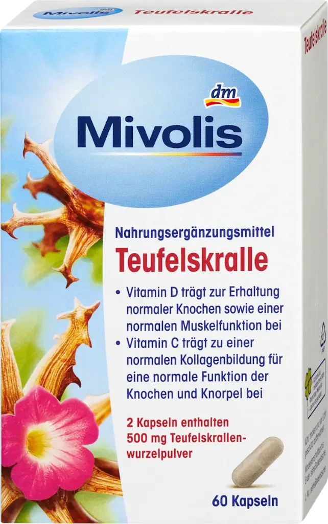 Capsules de Griffe du Diable, 60 pièces, 35 g Complément alimentaire