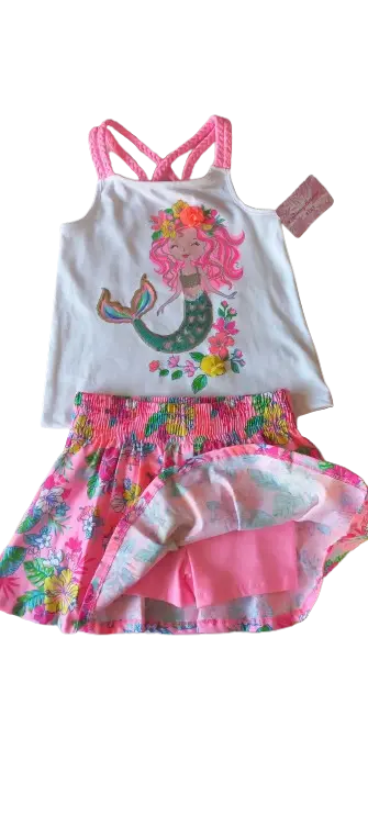 Ensemble fille Sirène Chemise + Jupe