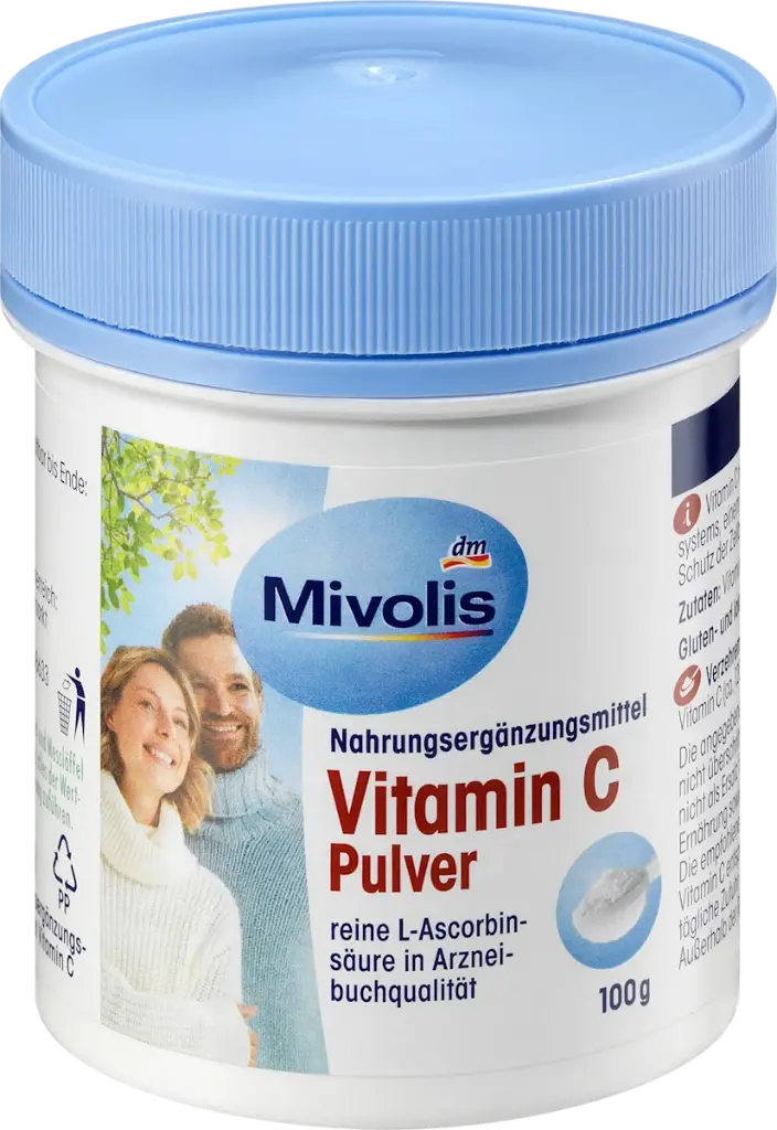 Poudre de Vitamine C, 100 g, Complément alimentaire