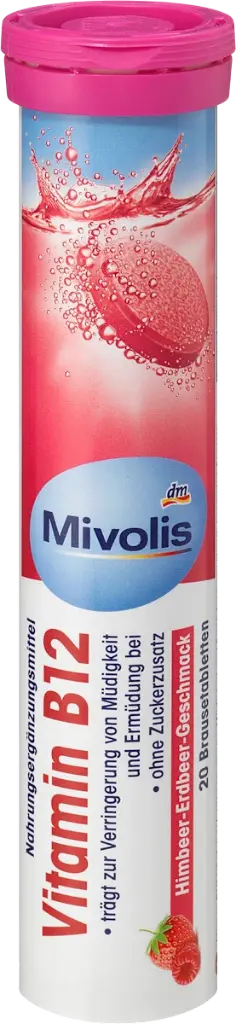 Comprimés effervescents de vitamine B12, 20 pièces, 82 g, Complément alimentaire
