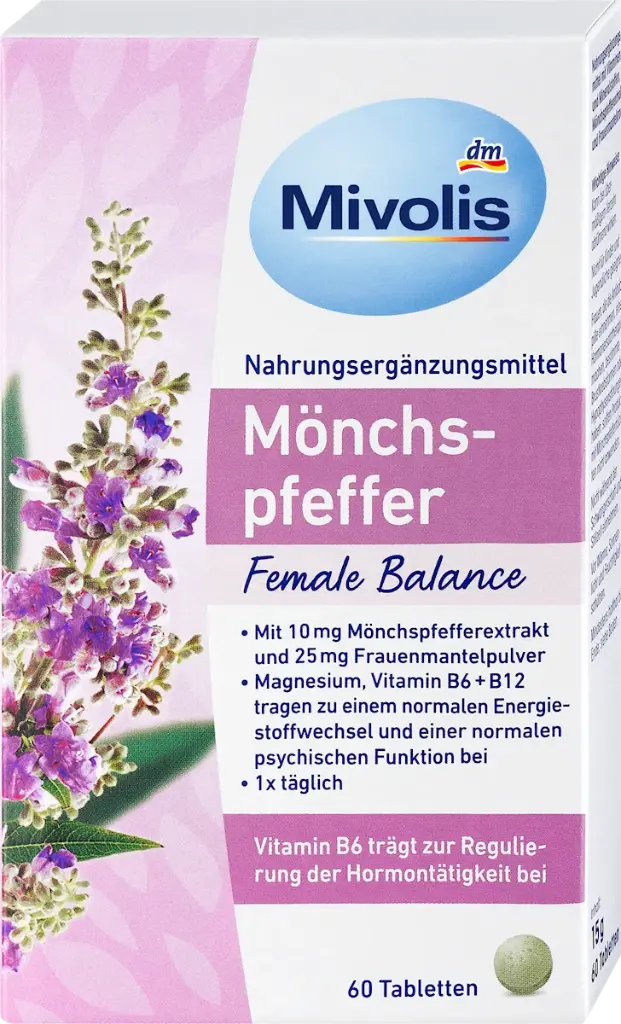 Tablettes de gattilier Mönchspfeffer, 60 pièces, 15 g Complément alimentaire