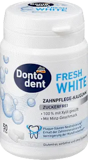 Dontodent Gomme à mâcher, blanc frais avec xylitol, 50 pièces