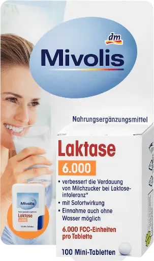 Lactase 6.000 Mini Comprimés 100 pièces, 8 g Complément alimentaire