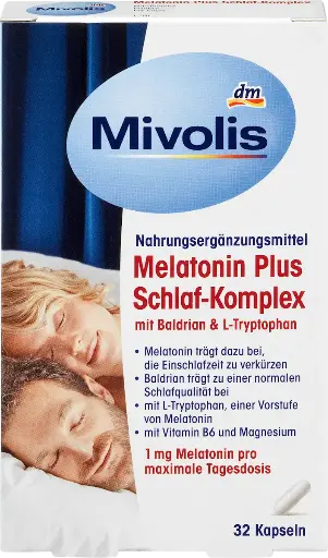 Melatonin Plus Complexe Sommeil 32 Capsules, 16 g Complément alimentaire