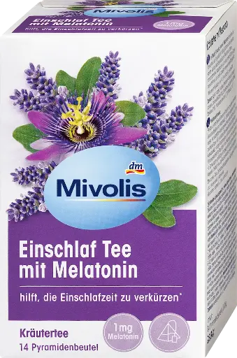 Thé aux herbes, Thé d'endormissement avec Mélatonine (14 sachets), 28 g