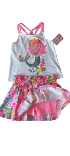 Ensemble fille Sirène Chemise + Jupe