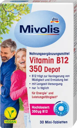 Vitamine B12 350 Depot, 30 mini-comprimés, 6 g, Complément alimentaire