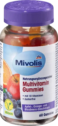 Bonbons gélifiés multivitaminés 60 pièces, 120 g, Complément alimentaire