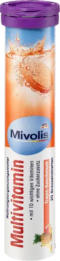 Comprimés effervescents multivitaminés, 20 pièces, 82 g, Complément alimentaire