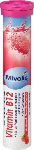 Comprimés effervescents de vitamine B12, 20 pièces, 82 g, Complément alimentaire