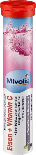 Comprimés effervescents de Fer + Vitamine C, 20 pièces, 82 g, Complément alimentaire