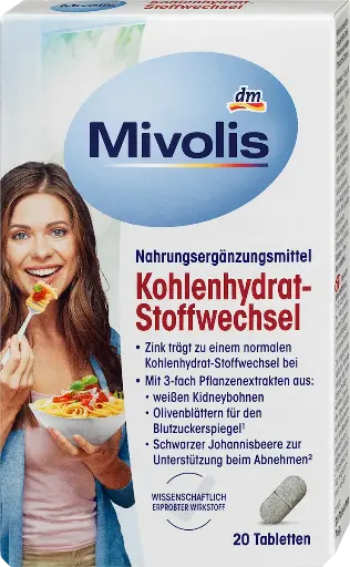 Métabolisme des glucides, 20 pièces, 16 g, Complément alimentaire